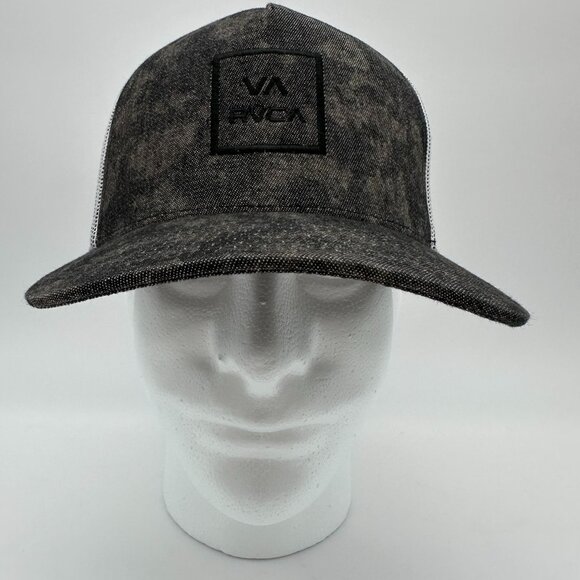 RVCA Men's VA All The Way Print Snapback Meshback Trucker Hat, One Size, Gray - Picture 1 of 15